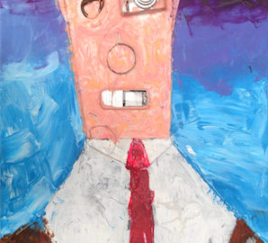 Baron Rothschild con lengua encima de los ojos / Rothschild baron with toungue above eyes – 99×59.5 cm