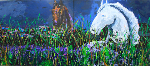 Caballos / Horses – 110×260 cm