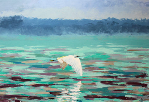Garza africana / African heron – 2012 – 110×150 cm