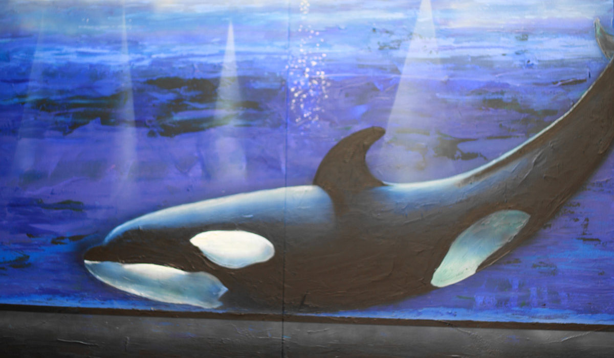 ORCA—KILLER-WHALE,-2012,-Acrylic-on-canvas-(220-cm-X-51cm)