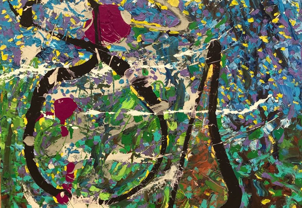 soñando con el arpa 120x 120 cm – 2016