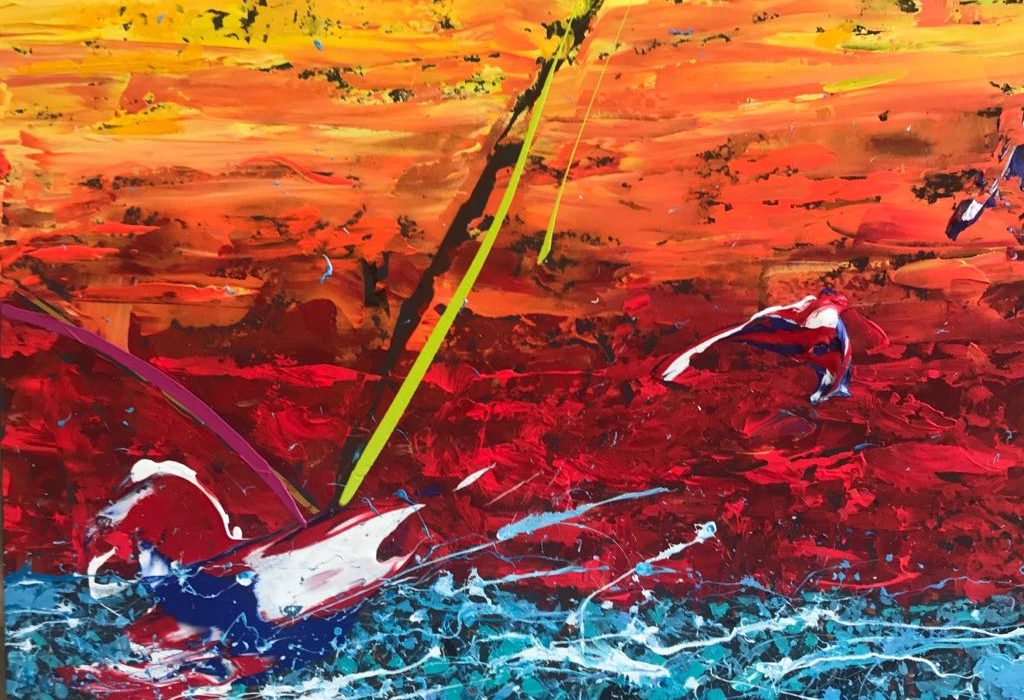 Acuatizando 97 cm x 99cm - 2017