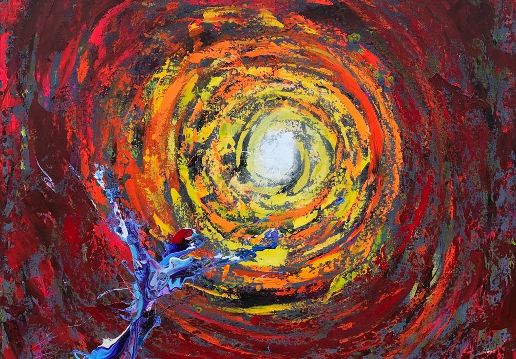 Hacia el principio del fin 120 x120 cm - 2017