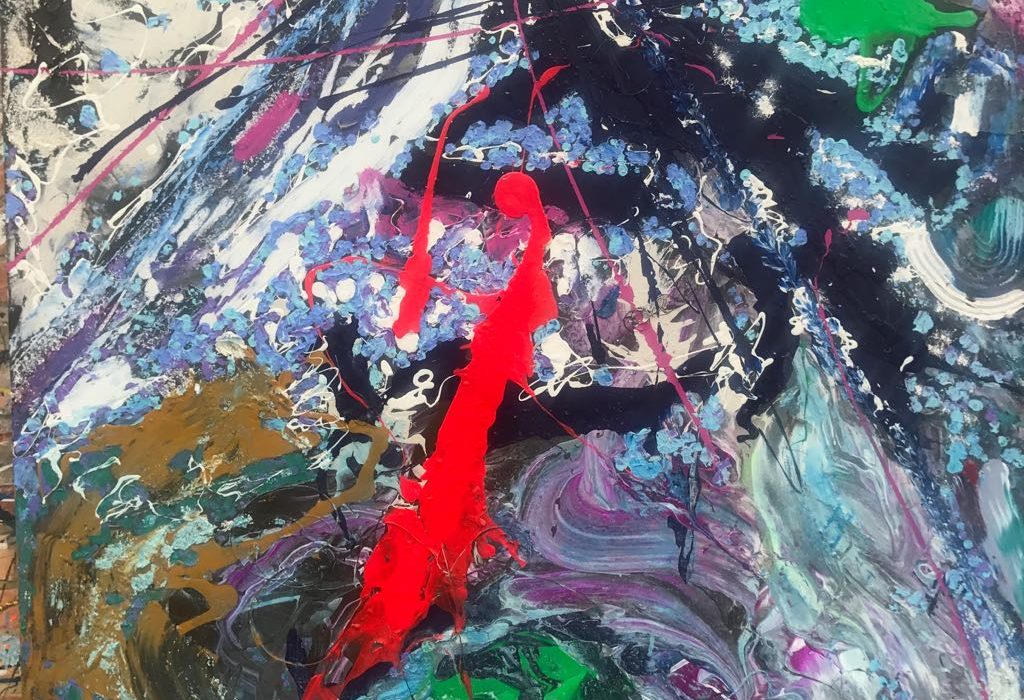 Hombre protegido por la verdad 147 x 147 cm - 2017