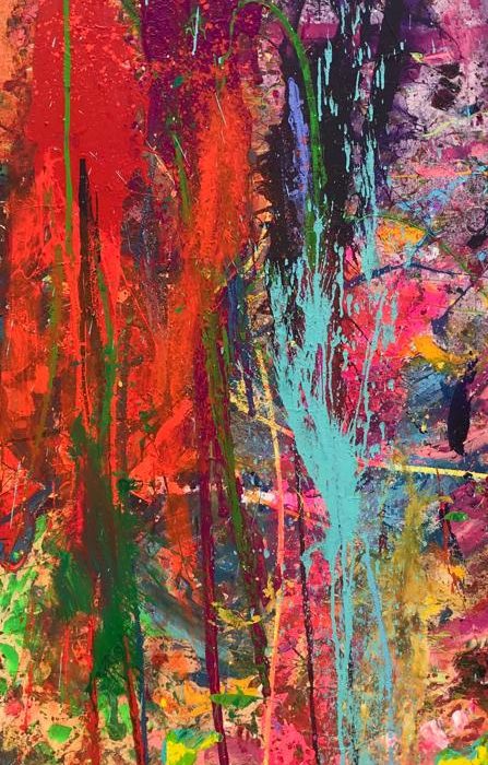 "Divas en la cava" " Divas in the wine cellar" 178x81 cms