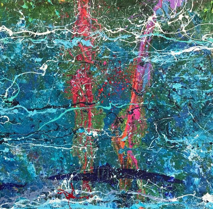 "H2O enamorado" " H2O in love" 80.5x57 cms