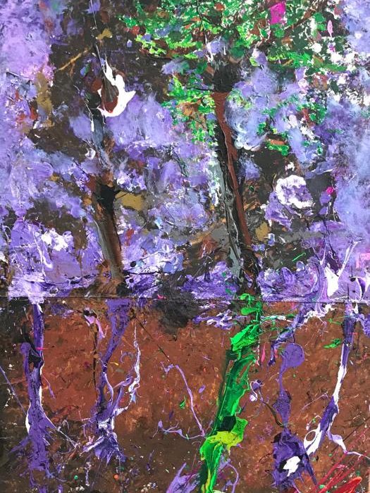 "Alegría subterránea" "Underground Joy" 112.5x58.5 cms